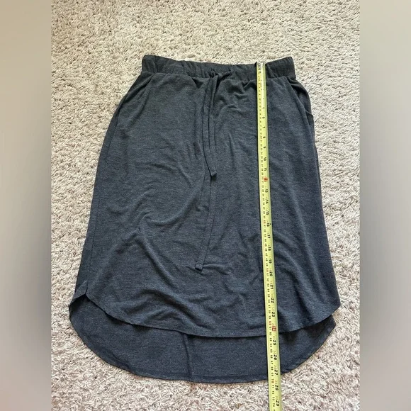 Azy Women’s Drawstring Midi Skirt Gray Size XL - Picture 3 of 5